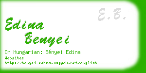 edina benyei business card