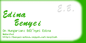 edina benyei business card